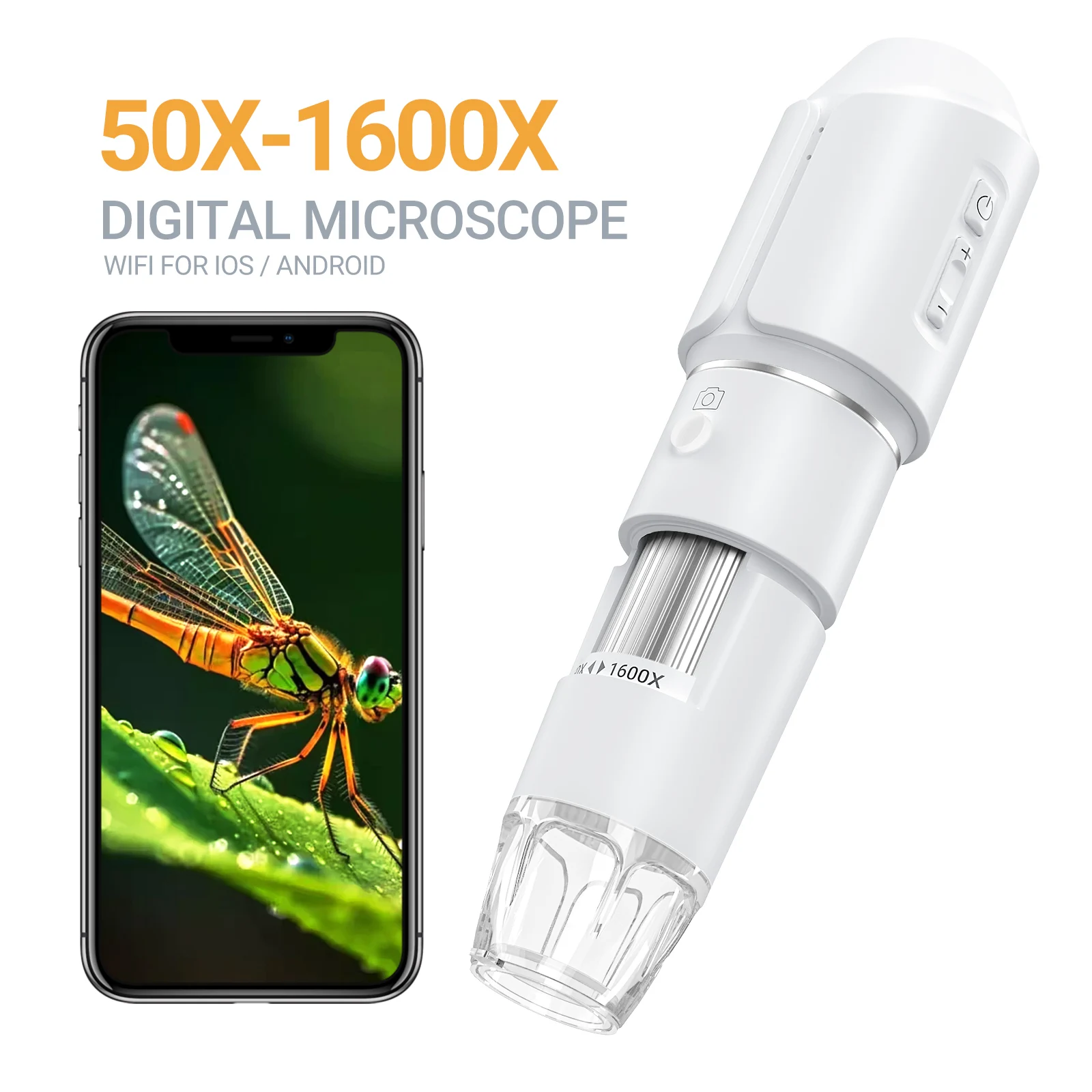 Digital Microscope Wireless Pocket Handheld USB Microscopes 50x-1600x Zoom Fixed Focus HD Magnifier For iPhone Android