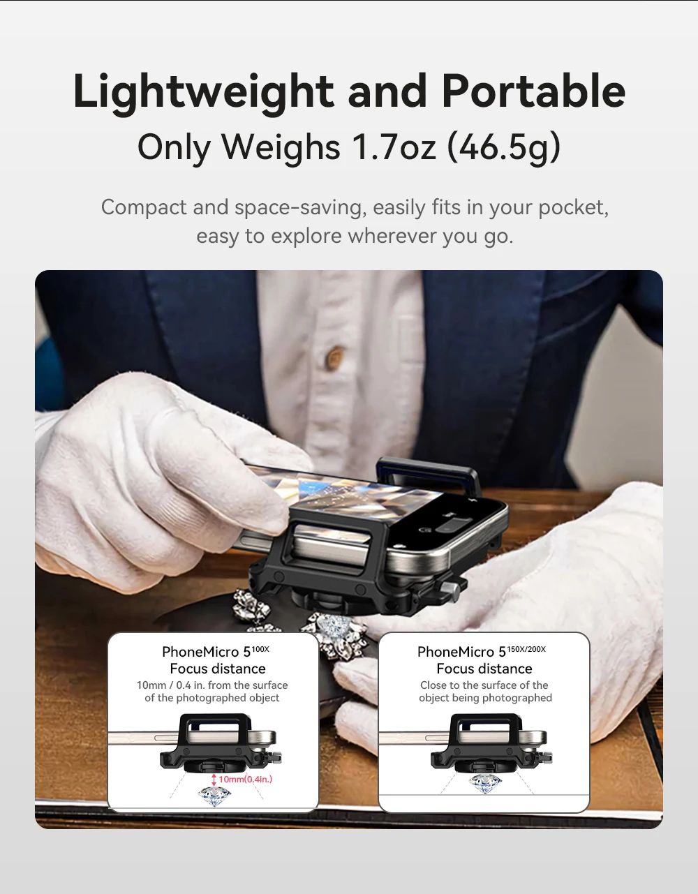 APEXEL 3 in 1 Mobile Phone Microscope Lens Kits 100X 150X 200X Macro magnifier Biological Microscope for Phone Lens with LED CPL