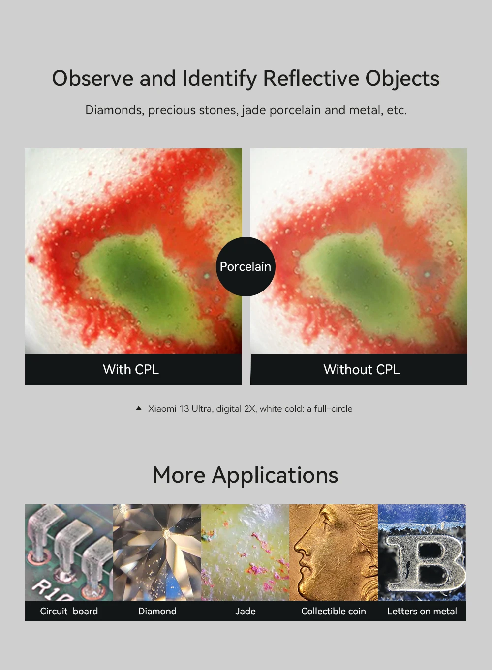 APEXEL 3 in 1 Mobile Phone Microscope Lens Kits 100X 150X 200X Macro magnifier Biological Microscope for Phone Lens with LED CPL