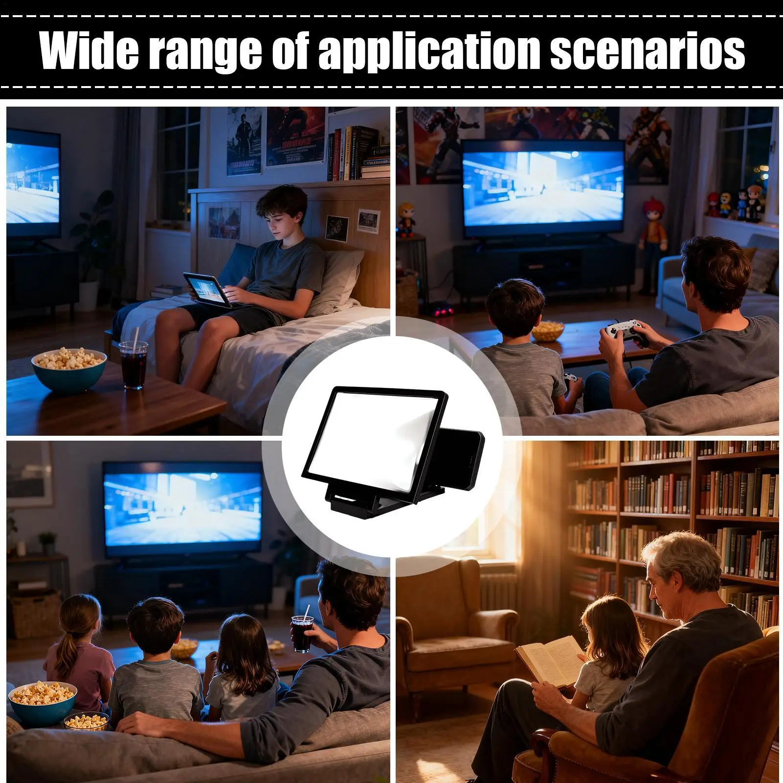 1PC Mobile Phone Amplifier HD Screen Magnifying Glass Anti Blue Light And Eye Protection Multi Functional Amplifier For Phone