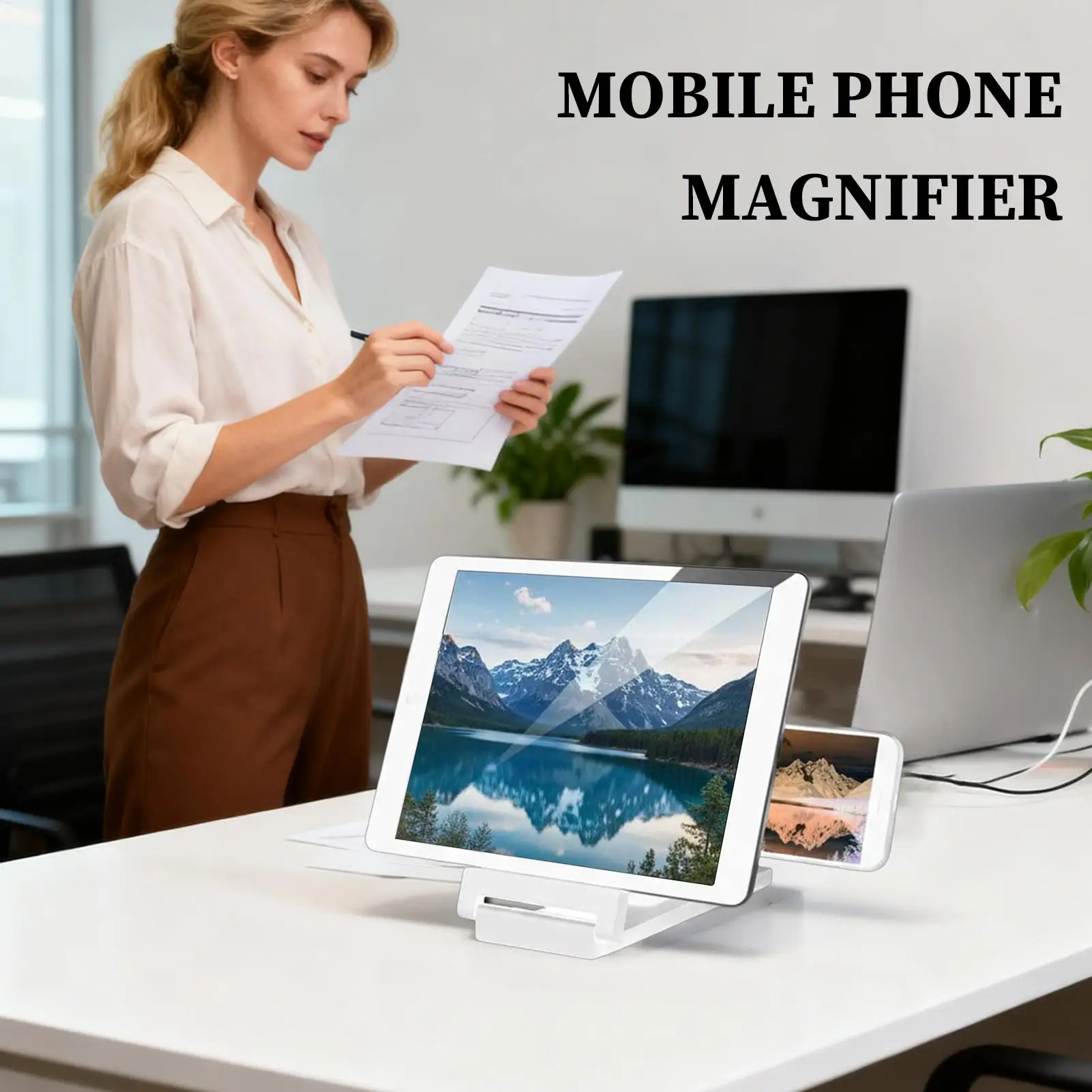 1PC Mobile Phone Amplifier HD Screen Magnifying Glass Anti Blue Light And Eye Protection Multi Functional Amplifier For Phone