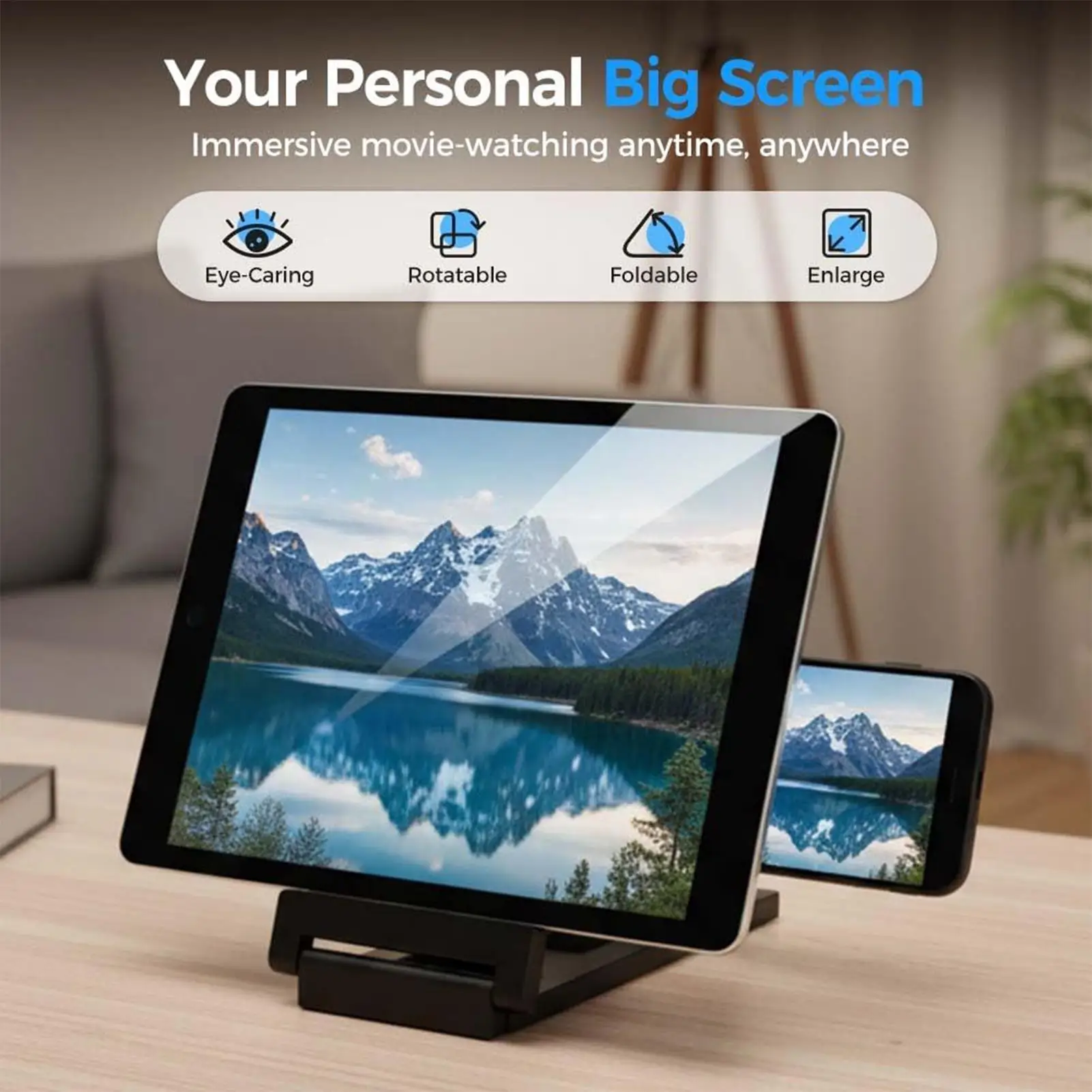 1PC Mobile Phone Amplifier HD Screen Magnifying Glass Anti Blue Light And Eye Protection Multi Functional Amplifier For Phone