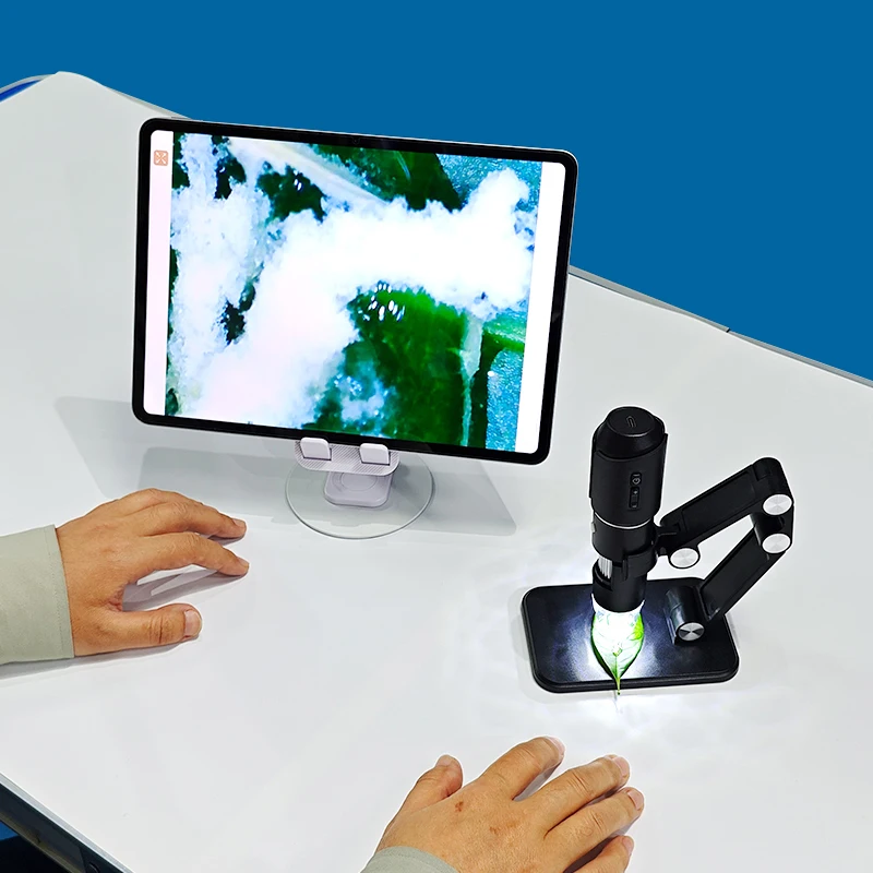 Dodosee 2025 New WiFi Electronic Microscope 1600x HD Digital Magnifiers For Phone Repair Adjustable Stand Loupes For Android/iOS