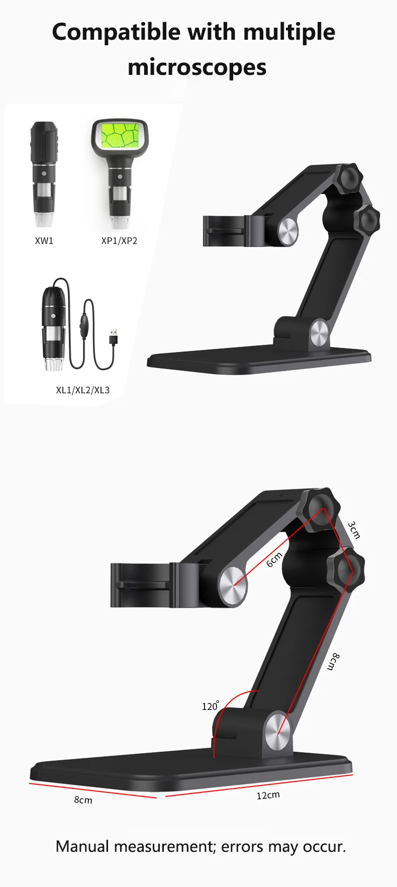 Dodosee 2025 New WiFi Electronic Microscope 1600x HD Digital Magnifiers For Phone Repair Adjustable Stand Loupes For Android/iOS