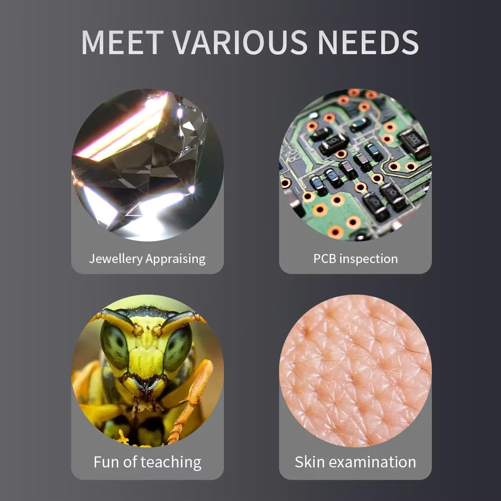 Dodosee 2025 New WiFi Electronic Microscope 1600x HD Digital Magnifiers For Phone Repair Adjustable Stand Loupes For Android/iOS