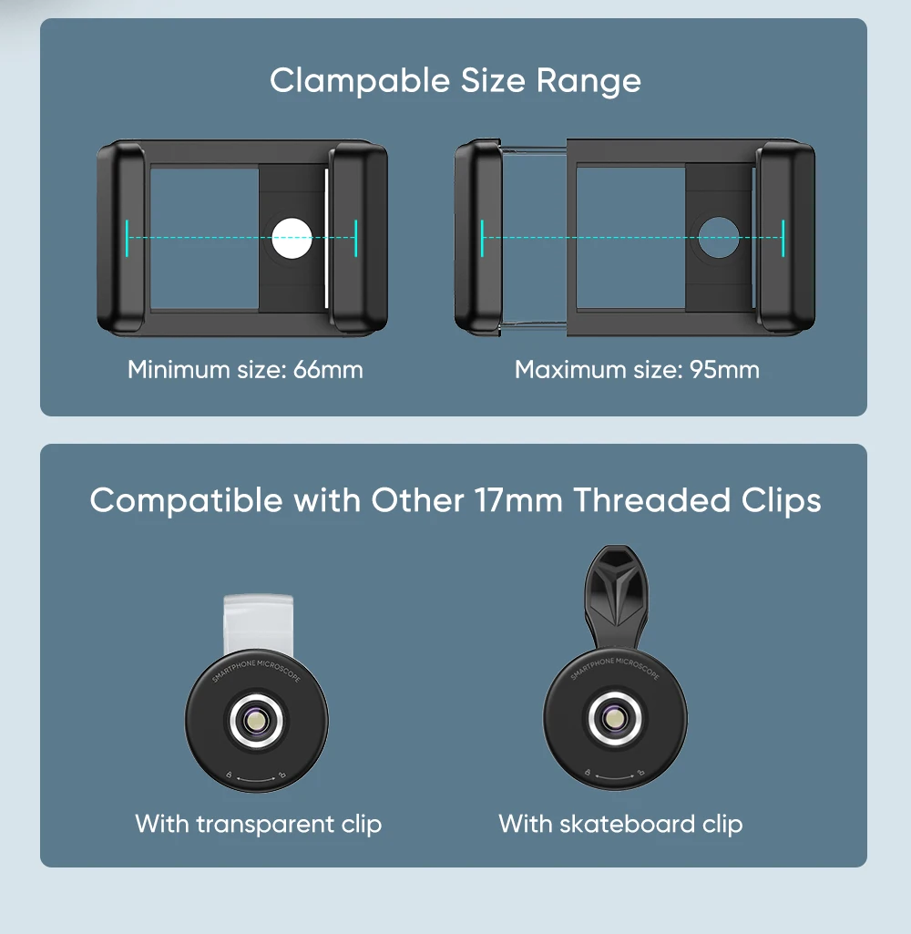 APEXEL HD Portable 100X Microscope Lens for Mobile Phone Magnifier Macro Phone Lens With CPL Filter Universal Clip Smartphones