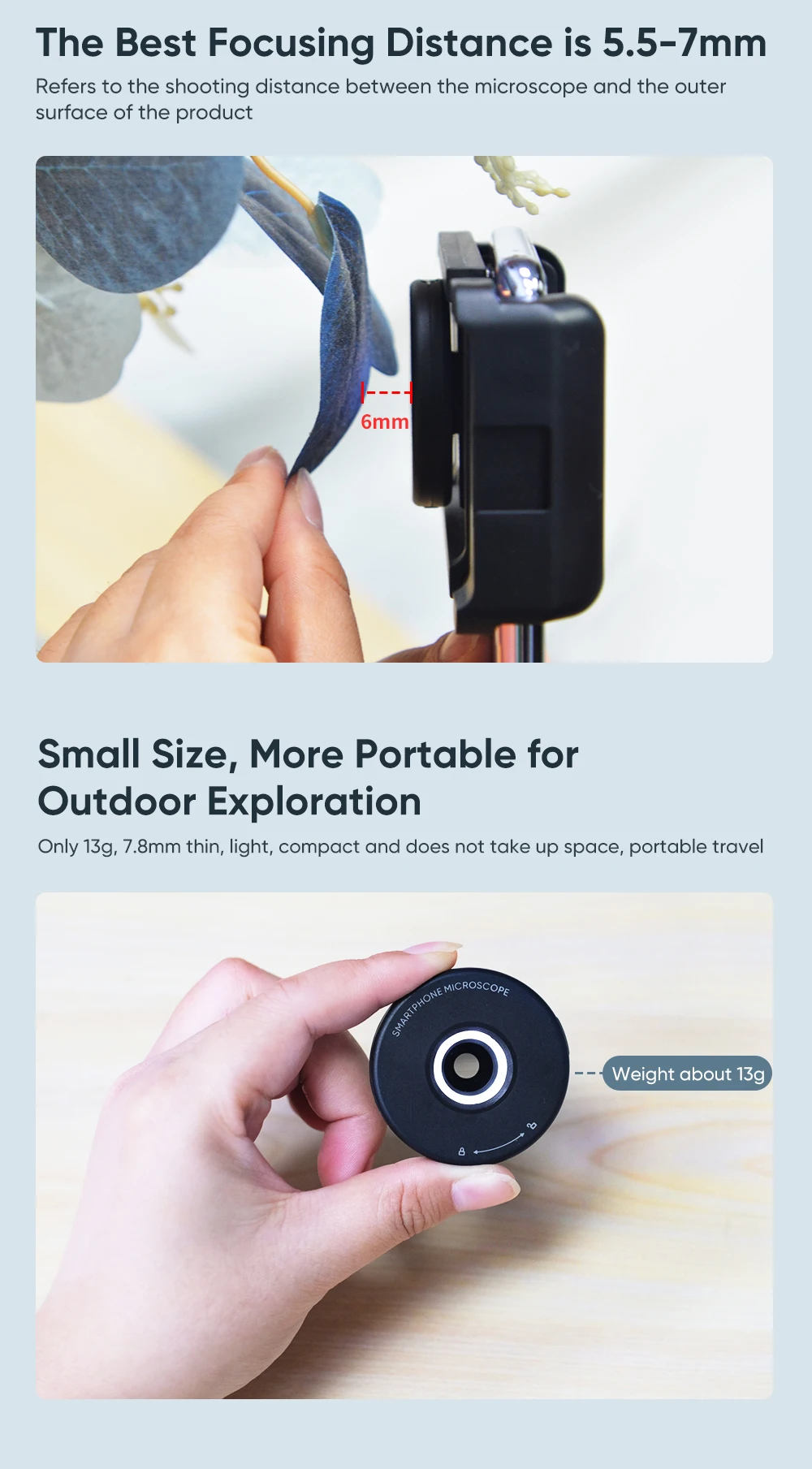 APEXEL HD Portable 100X Microscope Lens for Mobile Phone Magnifier Macro Phone Lens With CPL Filter Universal Clip Smartphones