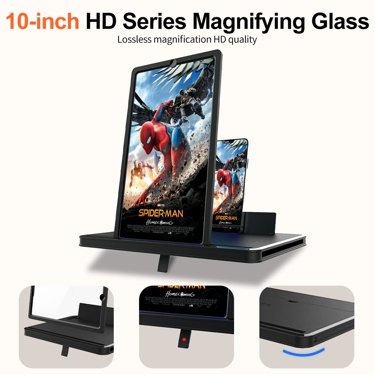 New 10 Inch Hd Screen Amplifier Mobile Phone Screen Video Magnifier for Phone Holder Enlarged Screen Phone Stand Bracket