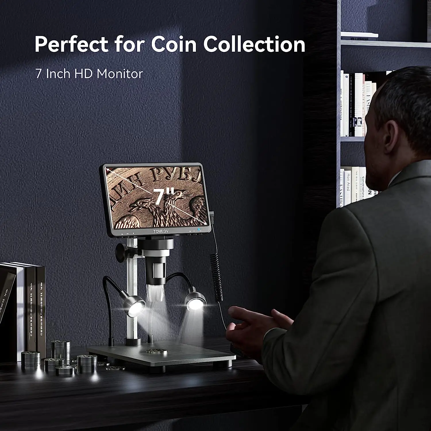 TOMLOV DM9 Digital USB Electronic Microscope 1080P 7