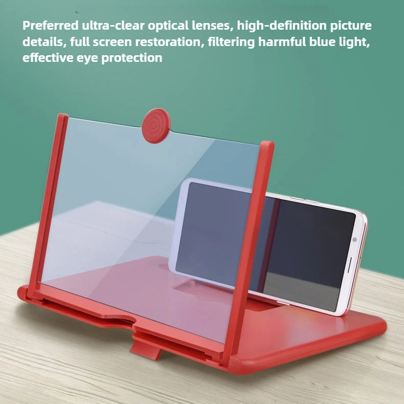 HD Video Magnifier Mobile Phone Screen Amplifier Stand Smartphone Accessories for Clear Viewing