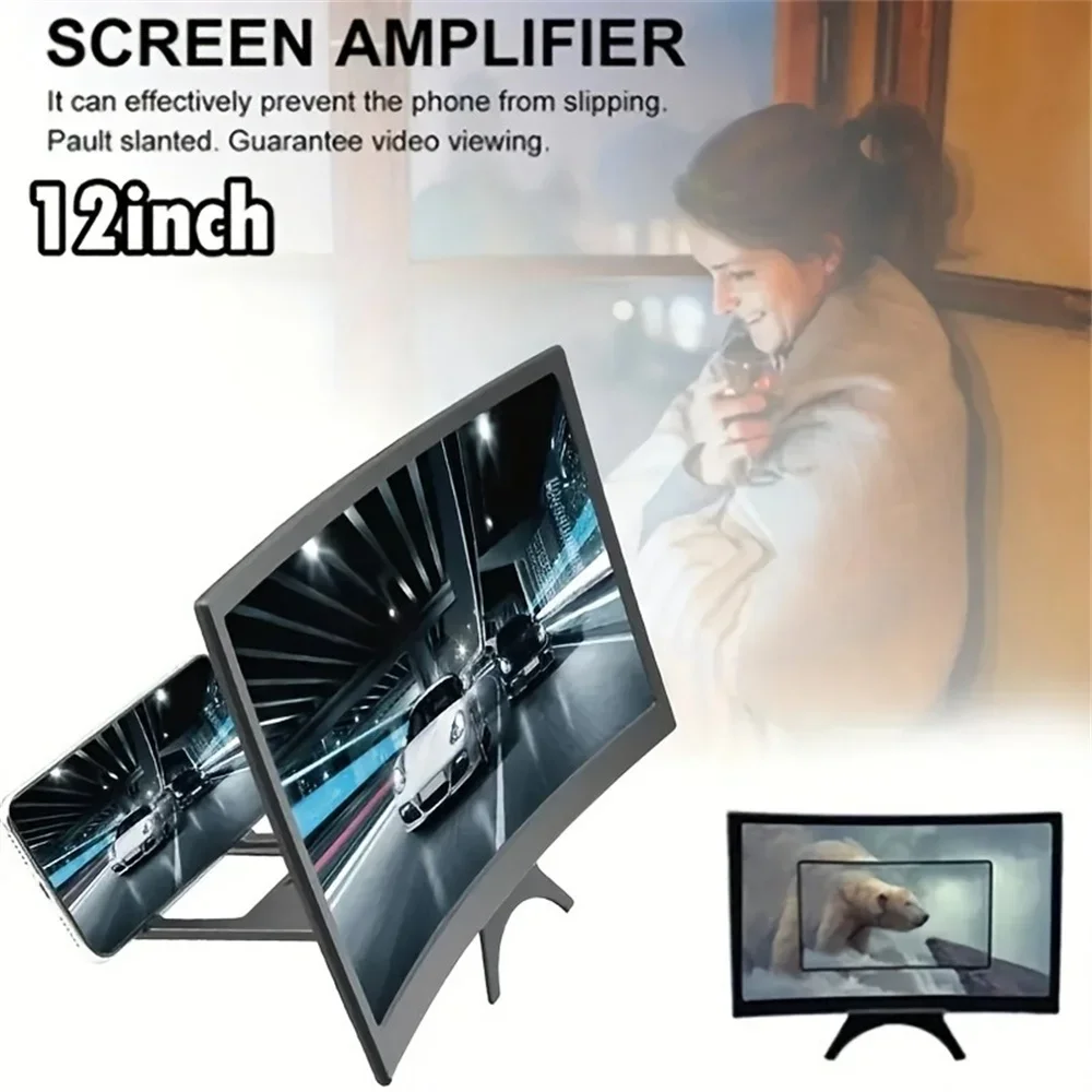 Screen Amplifier Mobile Phone Large Screen Amplifier Curved Screen Enlarged Screen Bracket Video Magnifier Holder Phone Holders