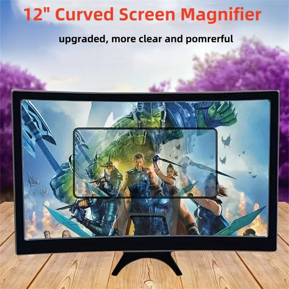 Screen Amplifier Mobile Phone Large Screen Amplifier Curved Screen Enlarged Screen Bracket Video Magnifier Holder Phone Holders