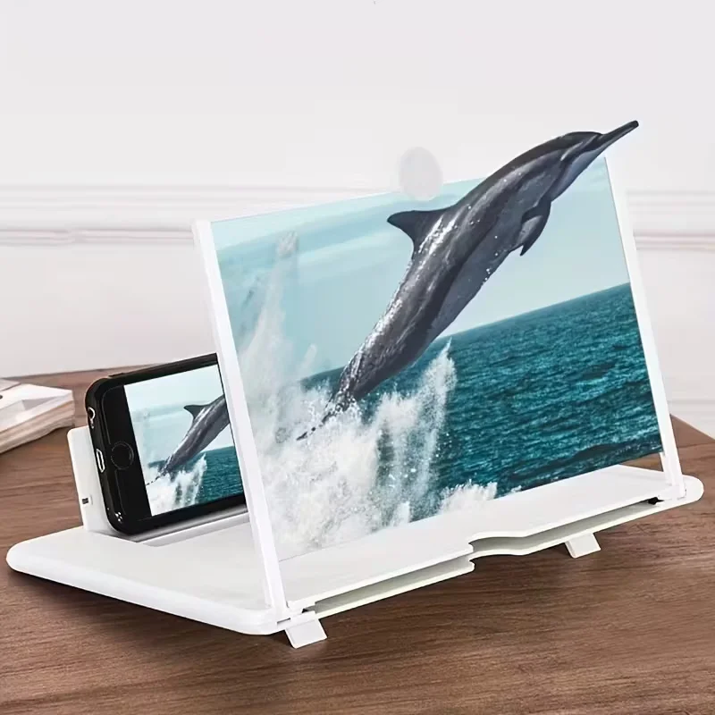 1pc Phone Screen Amplifier | HD Portable Movie Viewer with Drawer Storage for Videos & Games