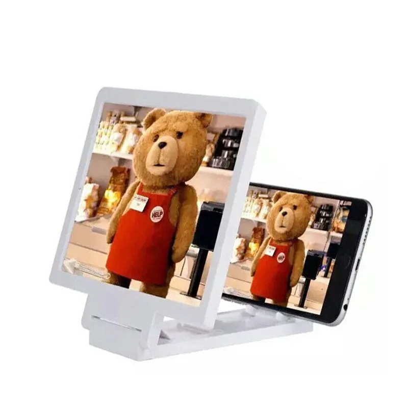3D Screen Amplifier New Upgrade Phones Screen Curved Amplifier HD Screen Video Glass Stand Magnifier Movie TV Screen Amplifier