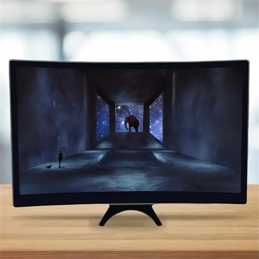 12 Inch Curved 3D HD Phone Screen Magnifier Portable TV Smartphone Large Screen Amplifier Holder Movie Video Amplifier Holders