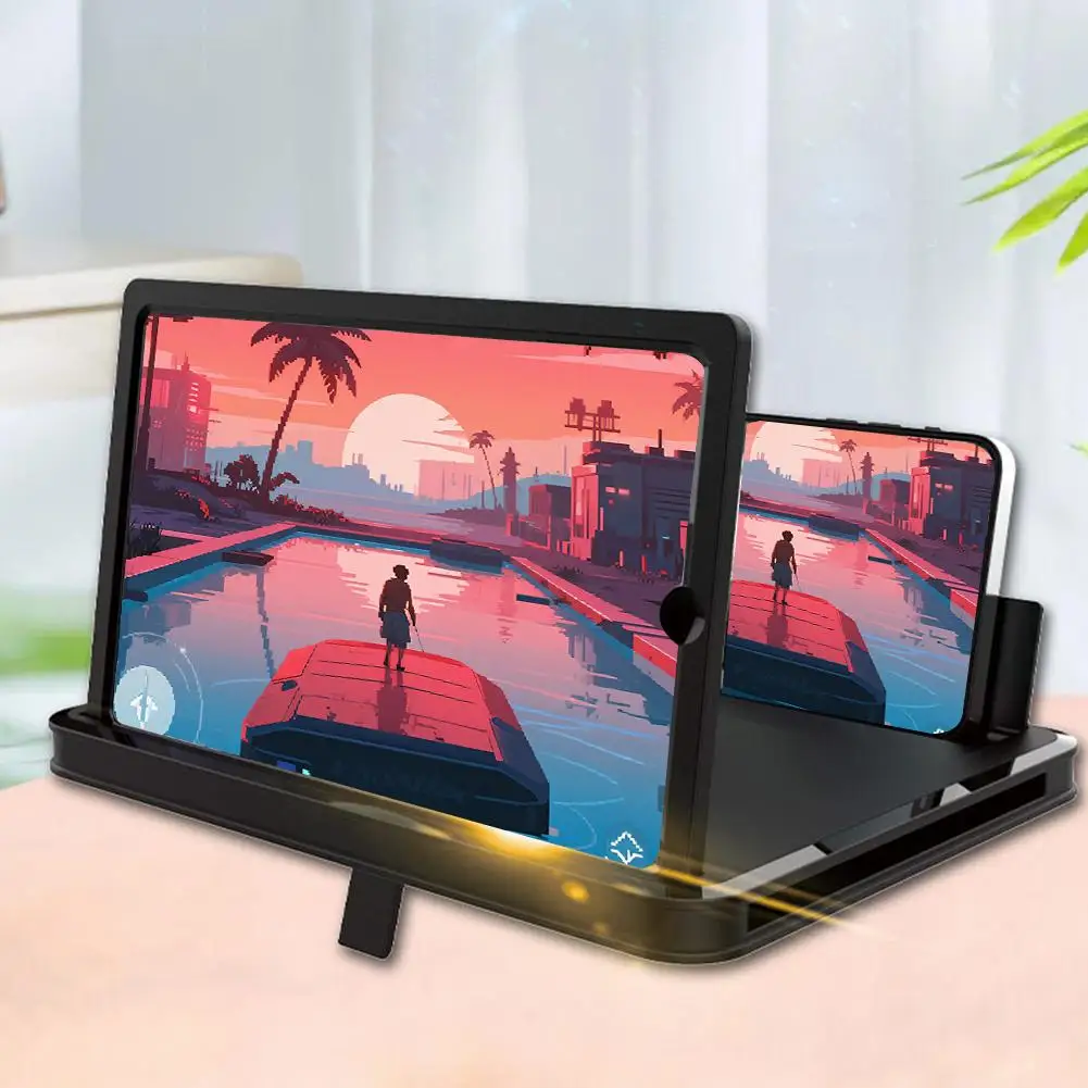 10/12/14Inch 3D Cell Phone Screen Amplifier HD Video Amplifier Stand Bracket For All Smartphone Enlarged Screen Phone Accessorie
