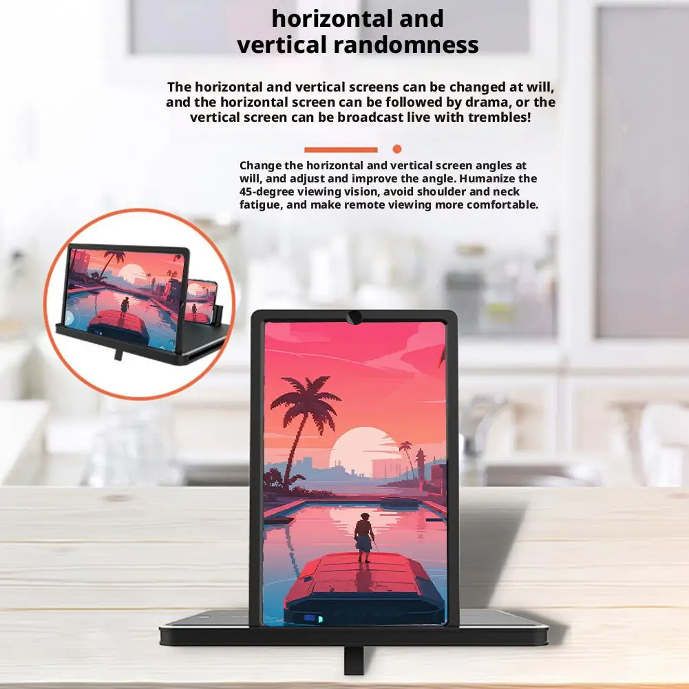 10/12/14Inch 3D Cell Phone Screen Amplifier HD Video Amplifier Stand Bracket For All Smartphone Enlarged Screen Phone Accessorie