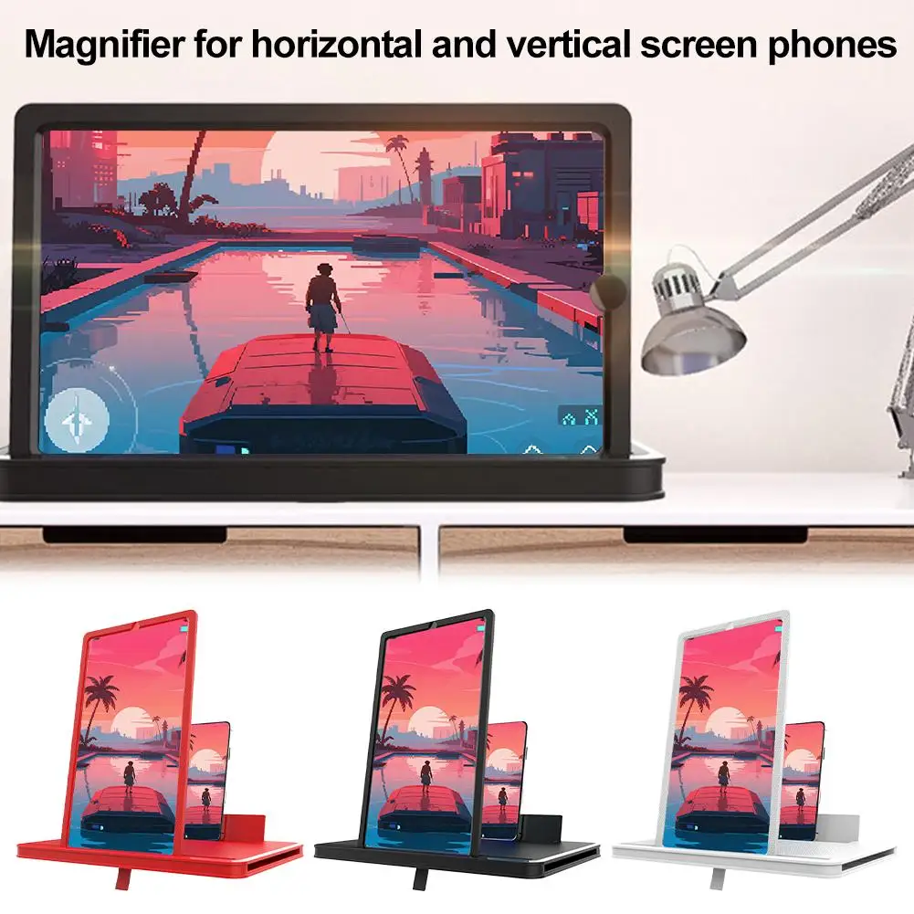 10/12/14Inch 3D Cell Phone Screen Amplifier HD Video Amplifier Stand Bracket For All Smartphone Enlarged Screen Phone Accessorie