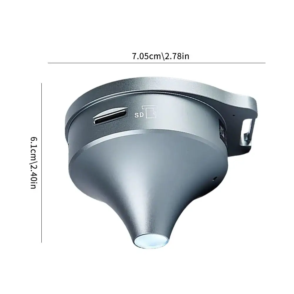 7X/11X/15X Three-step Zoom Magnifier Digital Microscope With LED HD Screen Funnel Microscope Magnifying Glass For Home Office