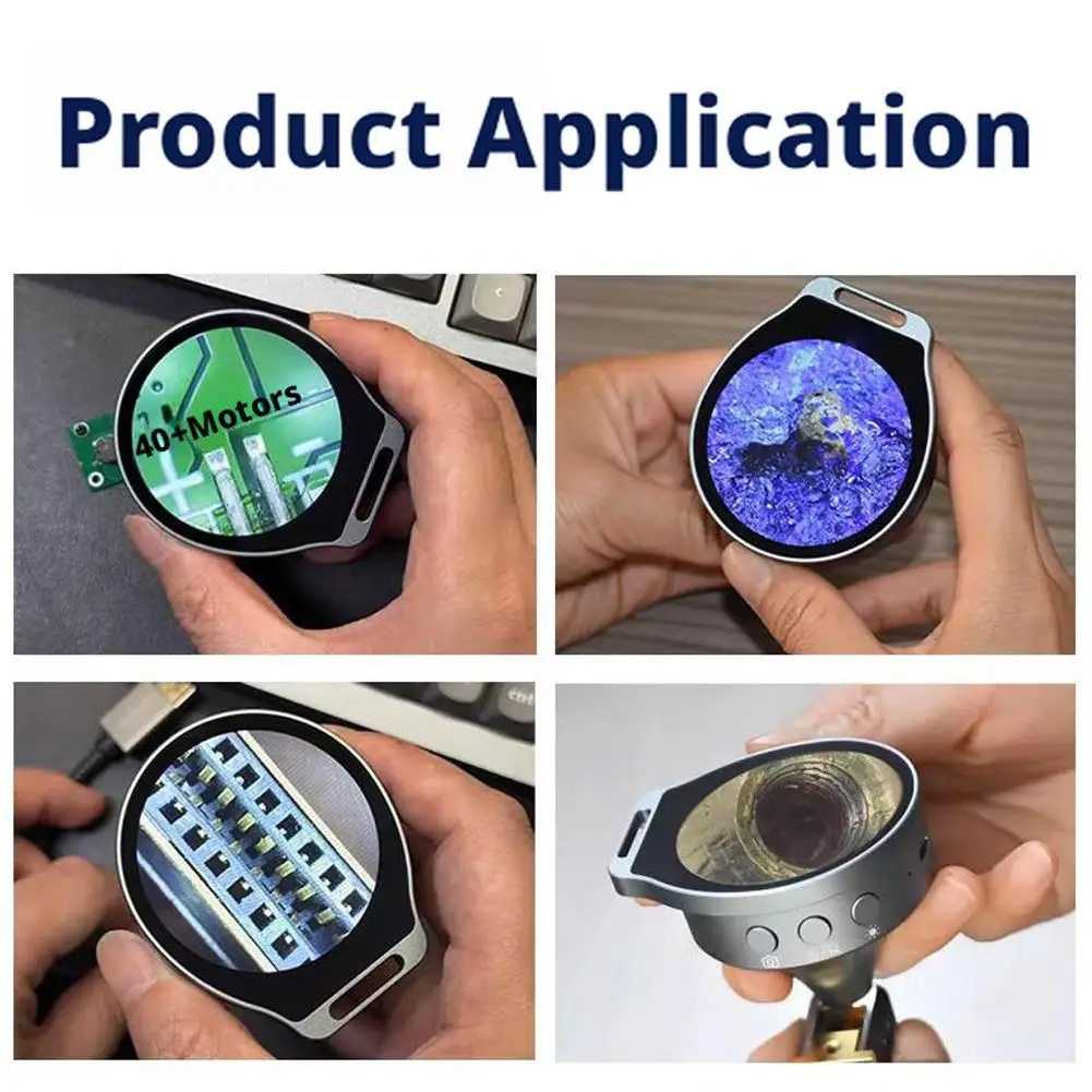 7X/11X/15X Three-step Zoom Magnifier Digital Microscope With LED HD Screen Funnel Microscope Magnifying Glass For Home Office