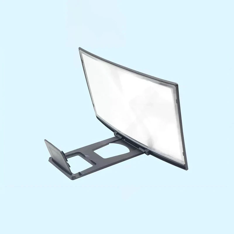 12 Inch Large Screen 3D HD Amplifier Curved Screen Mobile Phone Screen Magnifier Smartphone Video Amplifier Stand Holder