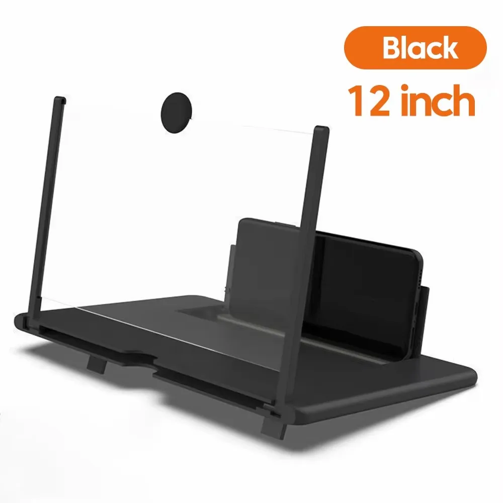 12Inch Cell Phone Screen Amplifier Mobile Phone Holder Mobile Phone HD Portable Phone Screen Video Magnifier Stand Bracket
