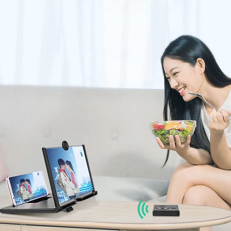 12Inch Cell Phone Screen Amplifier Mobile Phone Holder Mobile Phone HD Portable Phone Screen Video Magnifier Stand Bracket