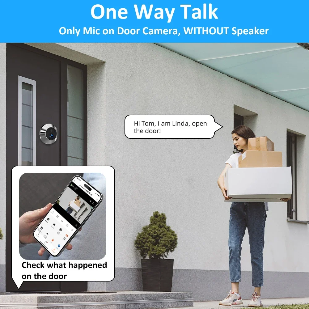 Tuya WiFi Peephole Doorbell Camera FHD 5MP 4.3Inch Door Bell Eye Camera PIR Motion Detection Smart Home Security Video Doorbell Tuya WiFi Peephole Doorbell Camera FHD 5MP 4.3Inch Door Bell Eye Camera PIR Motion Detection Smart Home Security Video Doorbell