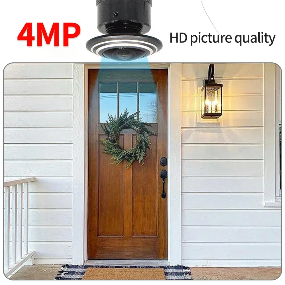 PEGATAH 4MP HD Video Peephole WiFi Camera 180° Wide-angle Motion Detection Door Viewer Video-eye Wireless Cat-eye Camera ICSEE