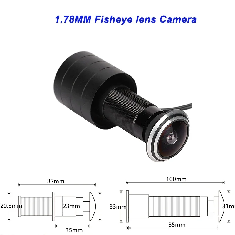 Geniuspy HD 5MP Fisheye Peephole POE IP Camera Audio Mini Door Eye Hole Camera  P2P Network Surveillance Camera Security Seeasy