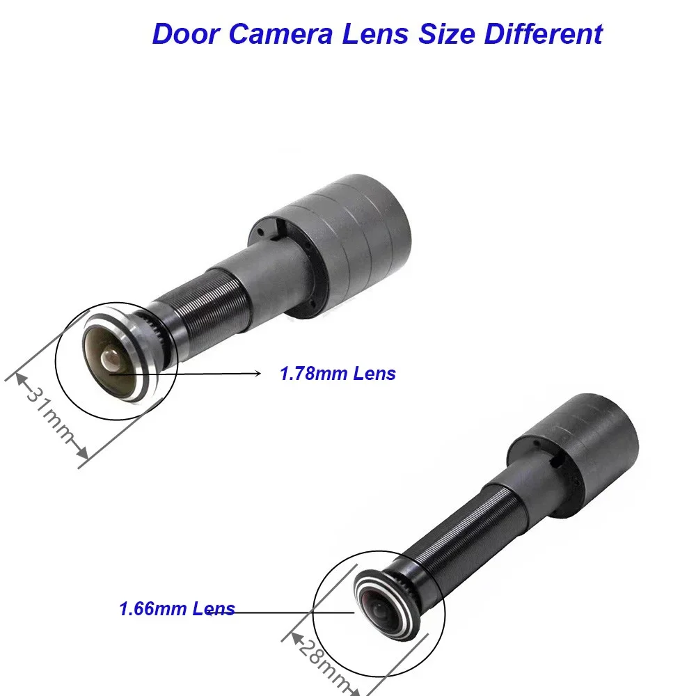 Geniuspy HD 5MP Fisheye Peephole POE IP Camera Audio Mini Door Eye Hole Camera  P2P Network Surveillance Camera Security Seeasy