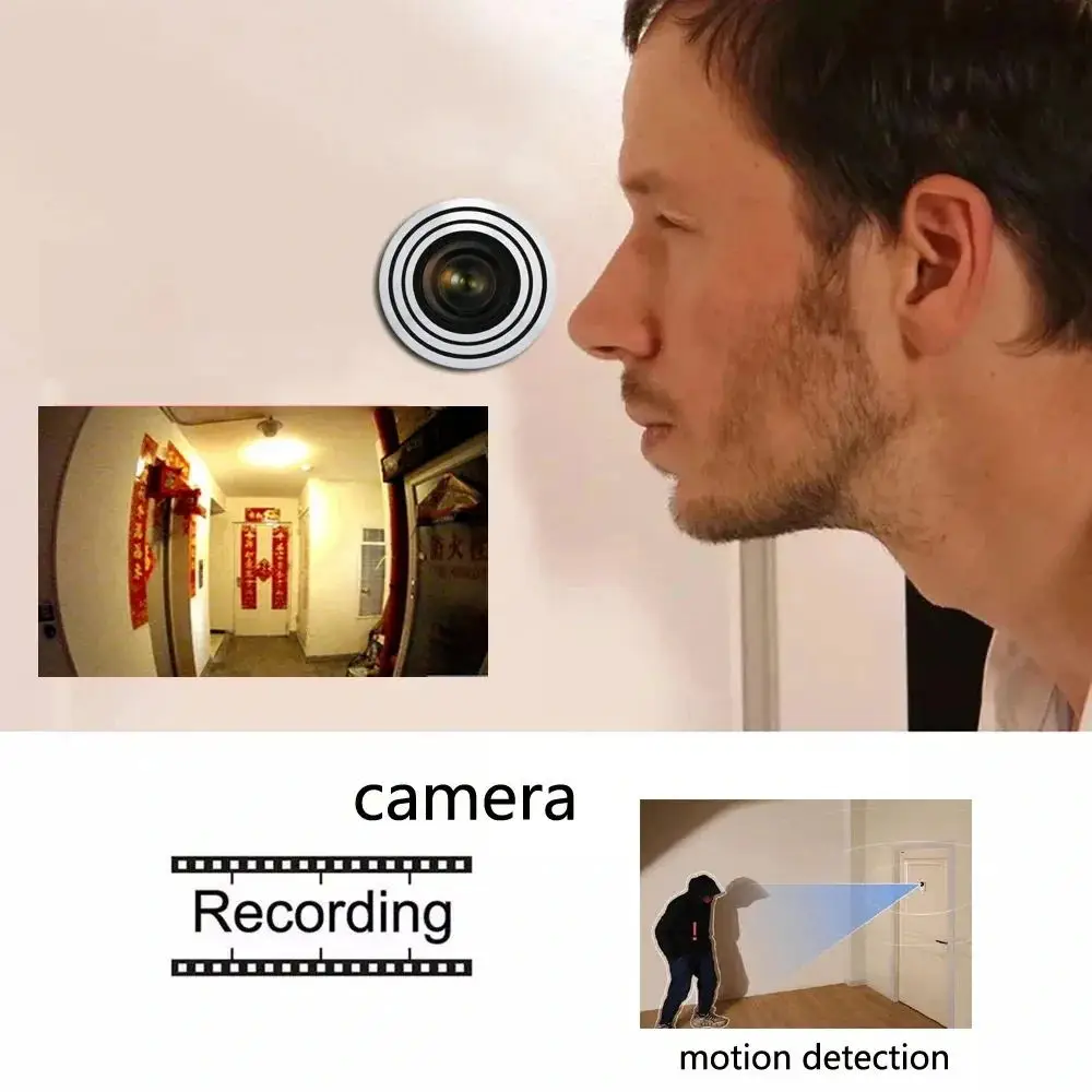 Geniuspy HD 5MP Fisheye Peephole POE IP Camera Audio Mini Door Eye Hole Camera  P2P Network Surveillance Camera Security Seeasy