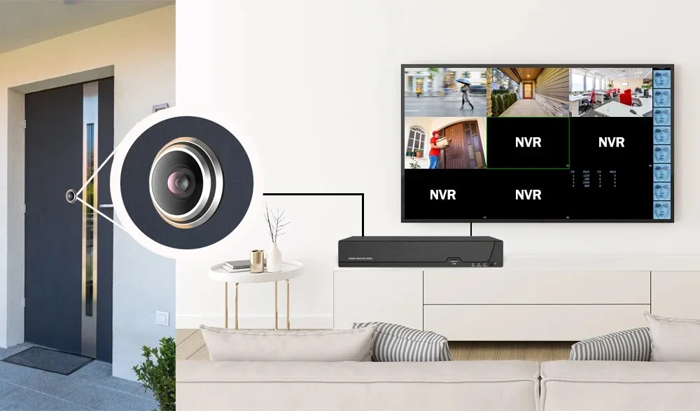 Geniuspy HD 5MP Fisheye Peephole POE IP Camera Audio Mini Door Eye Hole Camera  P2P Network Surveillance Camera Security Seeasy