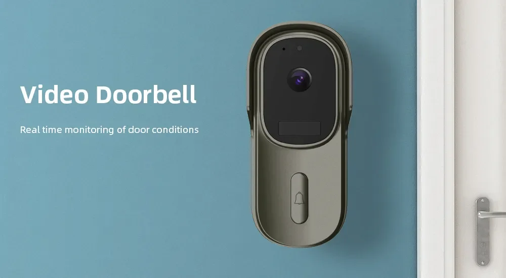 Tuya Video Doorbell WiFi Wireless Wired Door Bell 12-24V AC/DC Battery Powered 1080P 2MP Waterproof with Alexa Doorbell Camera