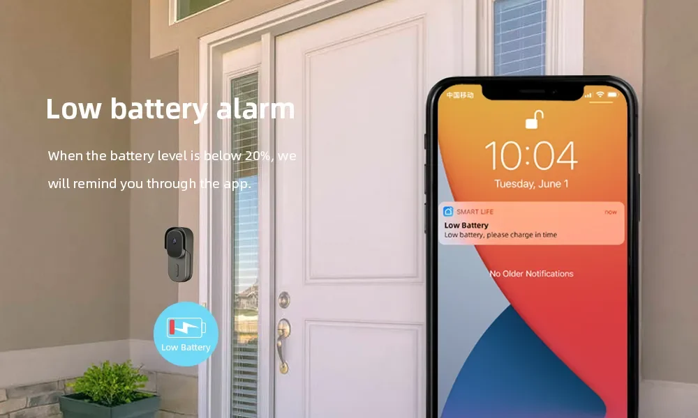 Tuya Video Doorbell WiFi Wireless Wired Door Bell 12-24V AC/DC Battery Powered 1080P 2MP Waterproof with Alexa Doorbell Camera