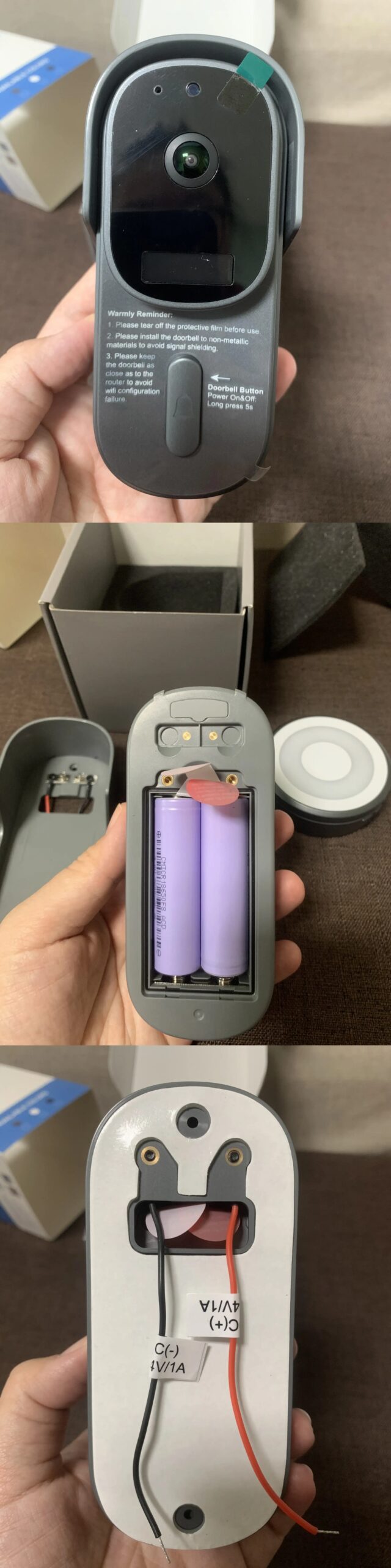 Tuya Video Doorbell WiFi Wireless Wired Door Bell 12-24V AC/DC Battery Powered 1080P 2MP Waterproof with Alexa Doorbell Camera