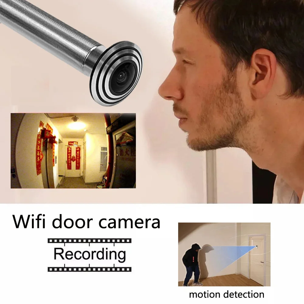 Door Camera Eye Wifi 16MM Diameter Tuya Smart Mini Peephole Security Hole Door Cat Eye 1.66mm Wide-angle 5G 2.4G P2P ONVIF RTSP