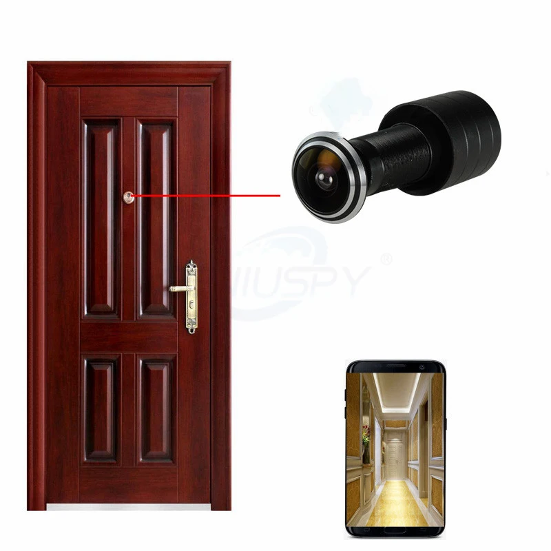 1080P 5MP HD Door Eye Hole H.265 1.78mm 1.66mm Wide Angle 178Degree CCTV Network Mini Peephole POE Door IP Camera P2P Audio Mic