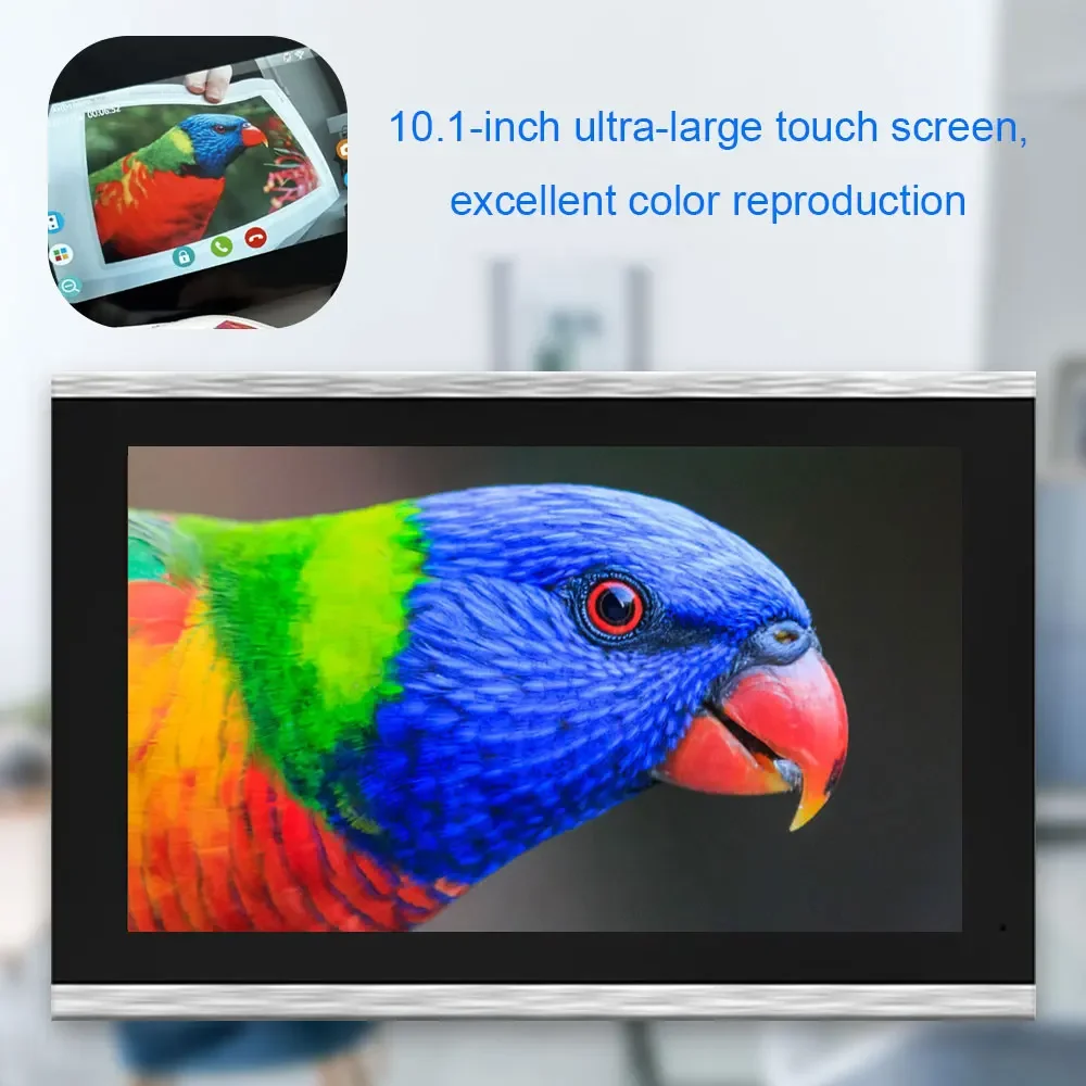 1080P Touch Monitor, 10-inch Home System, Intercom, Video Door, Phone, Wifi, Metal Doorbell, Camera, Tuya Smart