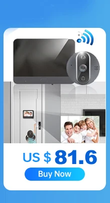 5MP Door Eye IP POE Camera Mini Peephole Motion Detection Video-eye Viewer Wireless Intercom Home Security Surveillance Door Cam