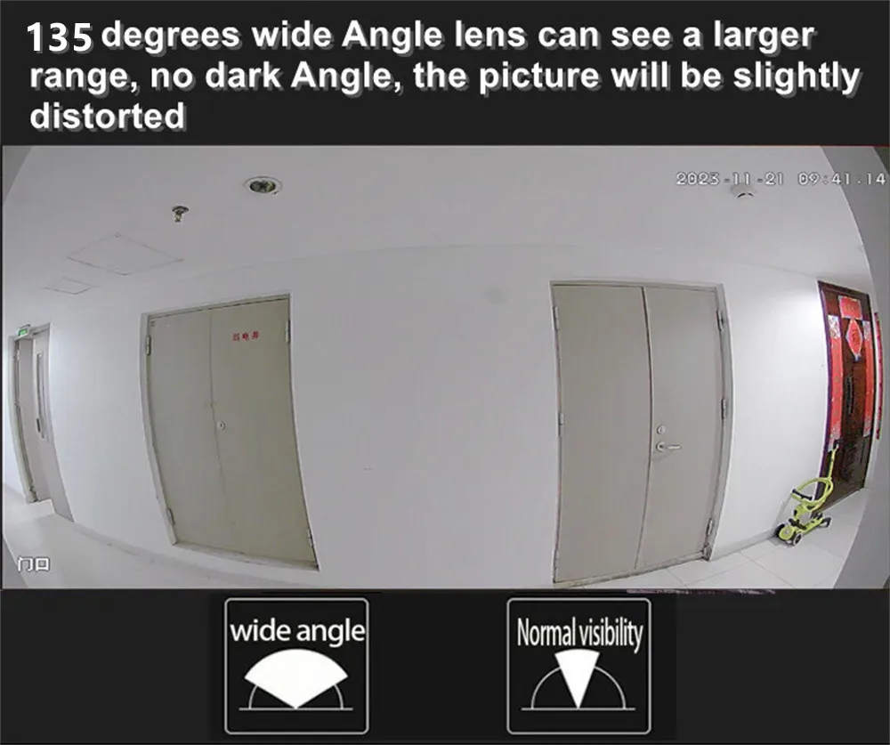 5G 2.4G WIFI 16MM Tuya Wifi Door Eye Camera Mini Peephole Door WifI IP Camera 1.66MM Wide Angle FishEye Audio TF Card Slot