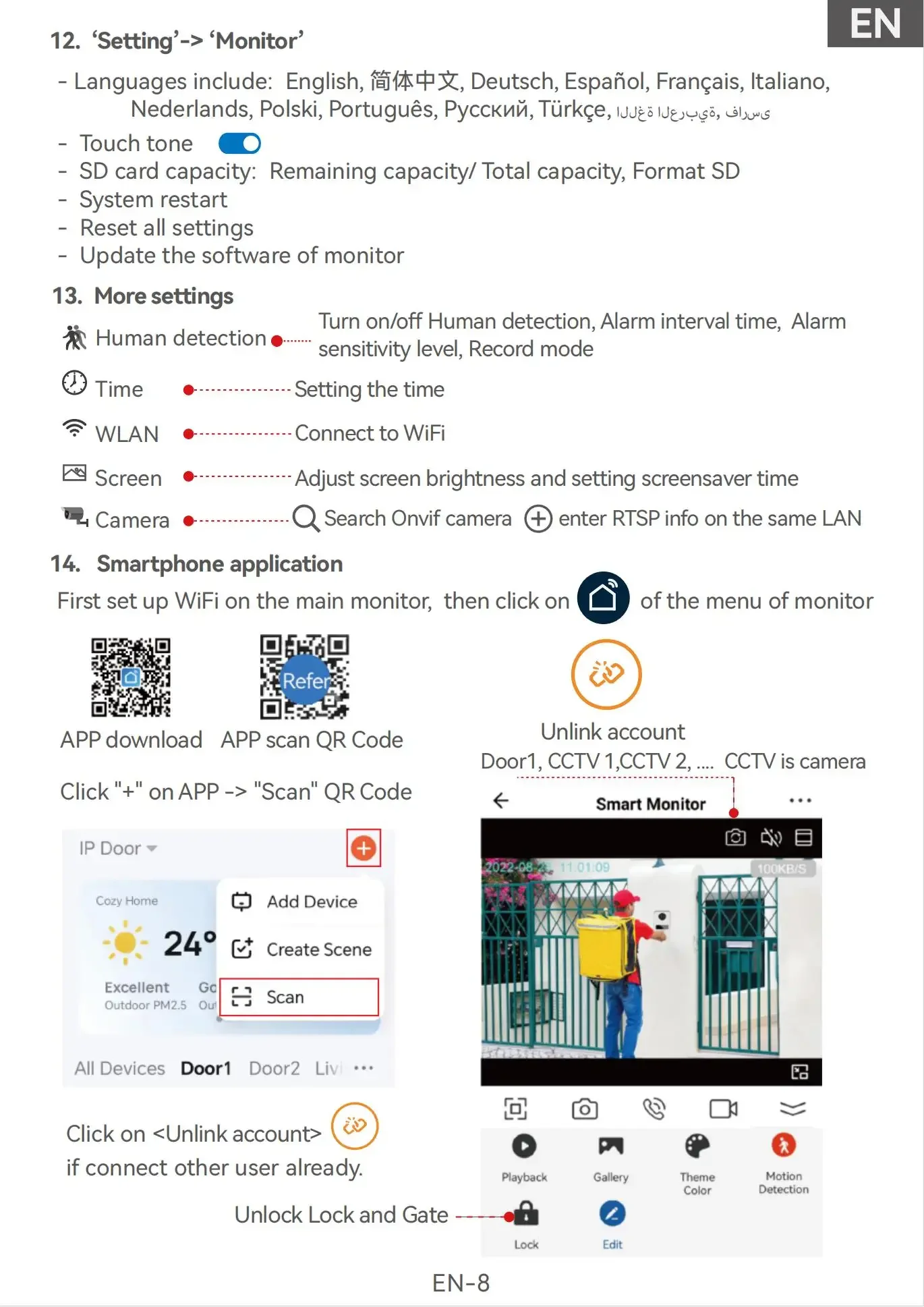 ANJIELO Tuya Smart 1080P2 Wire Visiophone Doorbell Video Intercom SystemHome Metal DoorPhone Support IP Camera Safety protection