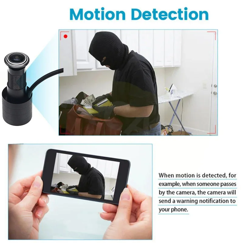 iCSEE Door Eye Hole Security 3MP 1.66mm Lens Wide Angle FishEye CCTV Network Mini Peephole Door Wifi Camera 5v RTSP Xmeye VMS