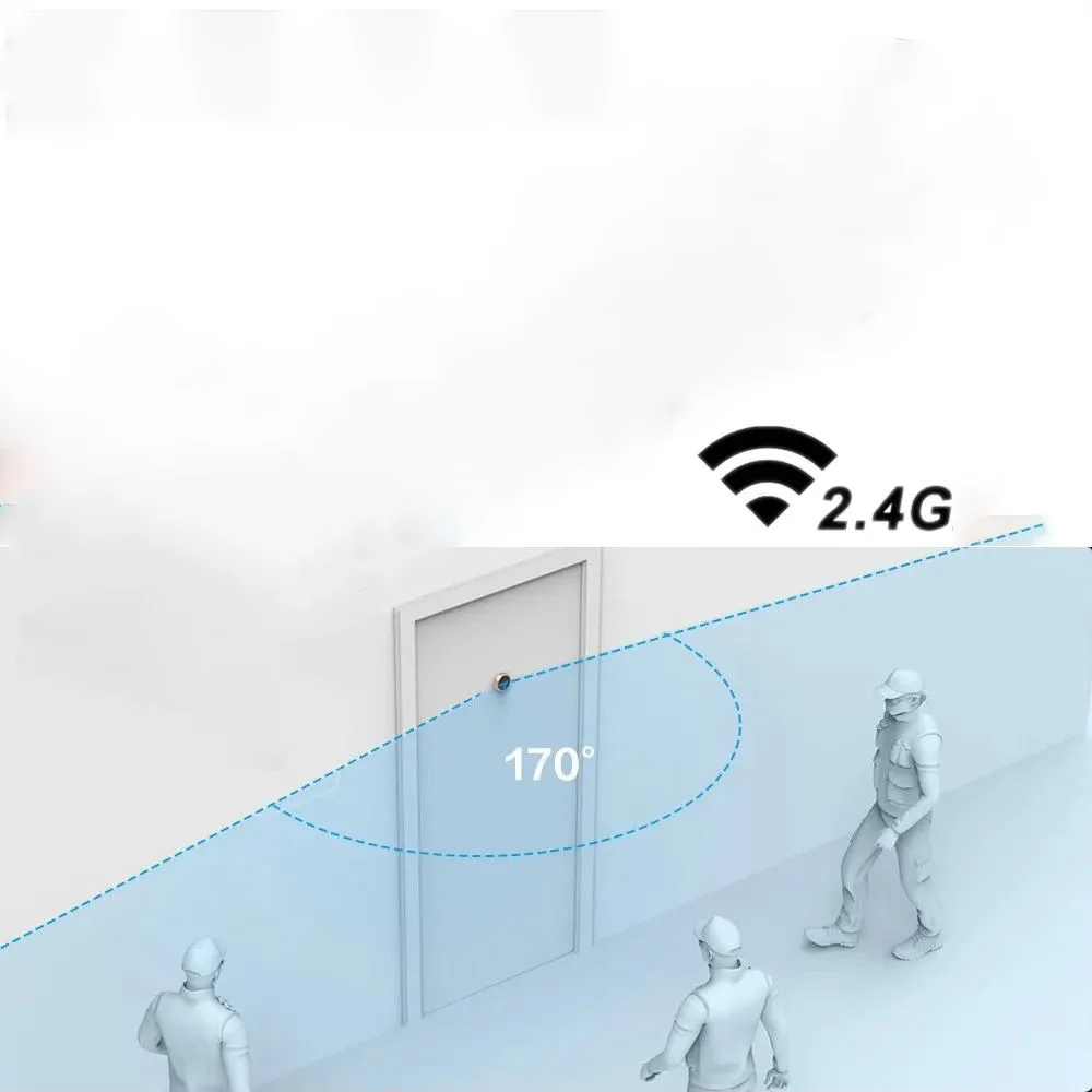iCSEE Door Eye Hole Security 3MP 1.66mm Lens Wide Angle FishEye CCTV Network Mini Peephole Door Wifi Camera 5v RTSP Xmeye VMS