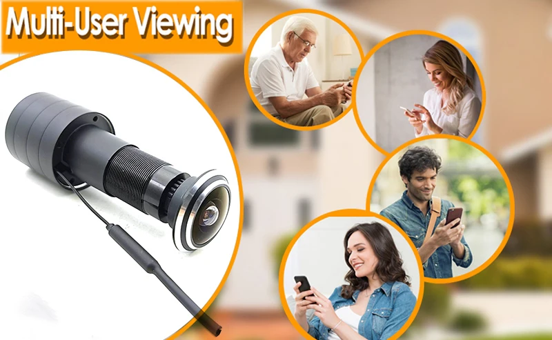 V380 Pro TYPE-C 5V Door Eye Hole Security 1080P HD  Wide Angle FishEye CCTV Network Mini Peephole Door WifI Camera P2P ON VIF