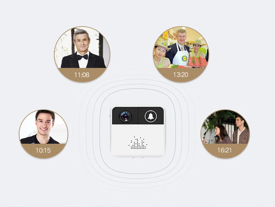 2MP 1080P iCsee APP Wireless WIFI IP Doorbell Battery Power Video Door Phone Intercom Visual Peephole Viewer With indoor  Chime