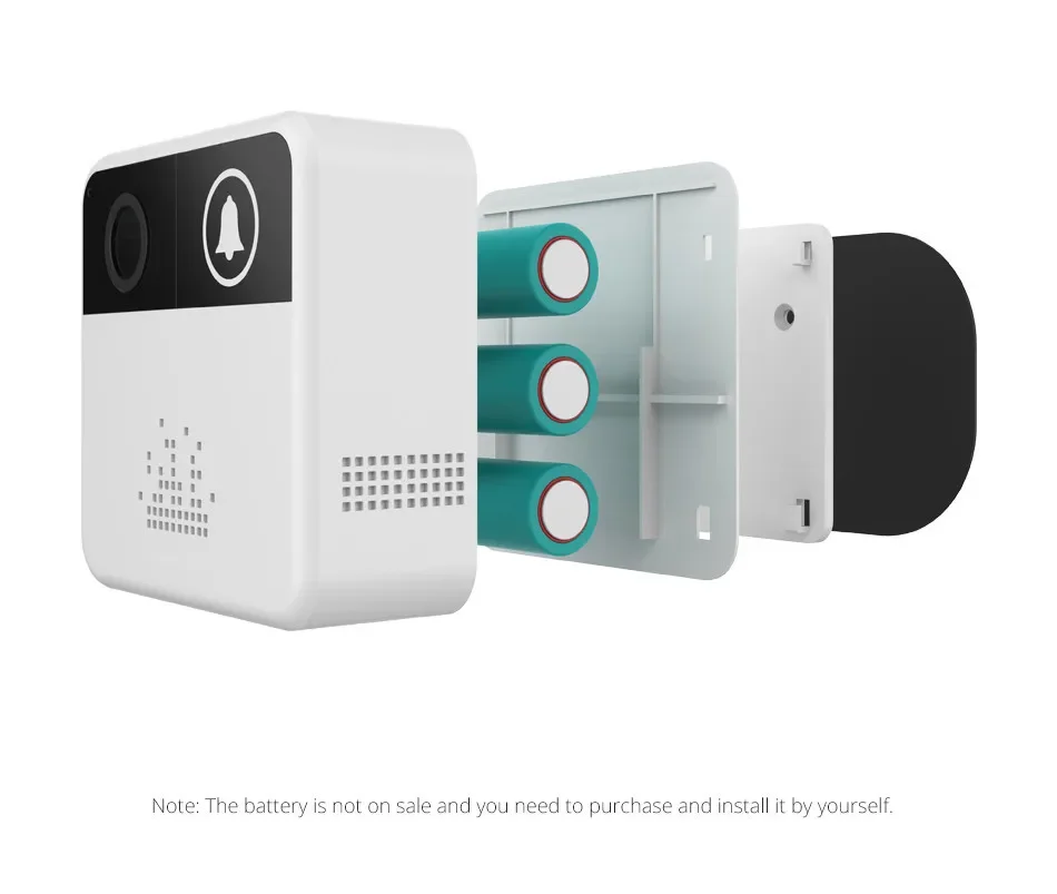 2MP 1080P iCsee APP Wireless WIFI IP Doorbell Battery Power Video Door Phone Intercom Visual Peephole Viewer With indoor  Chime