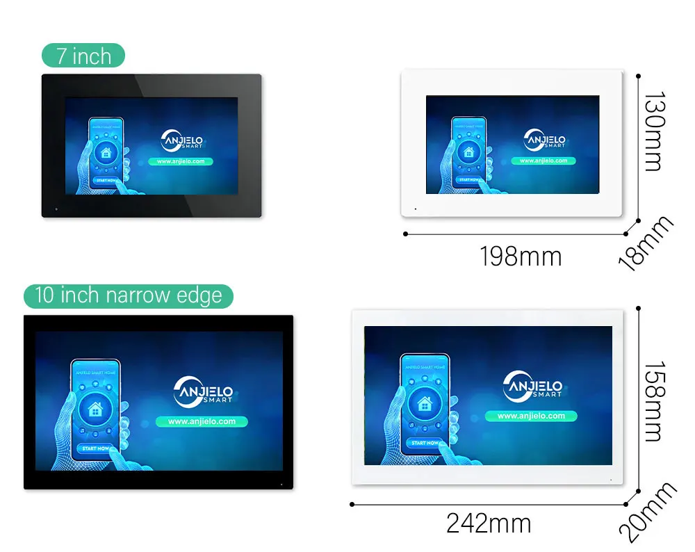 ANJIELO2Wire Digital Video Intercom System TUYA Smart 1080P Doorphone Camera Video Doorbell Support Gate DoorLockRemote Control