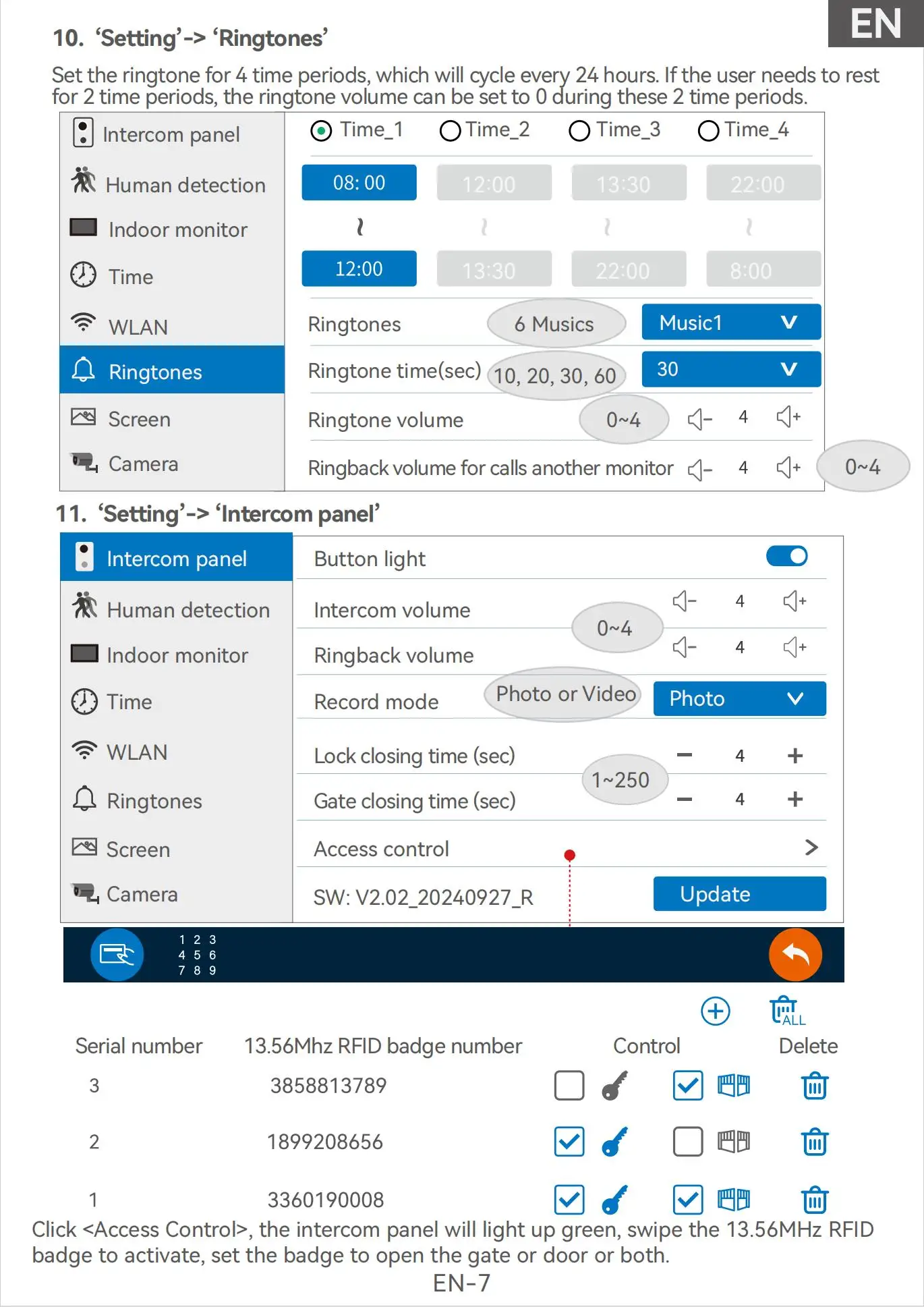 ANJIELO2Wire Digital Video Intercom System TUYA Smart 1080P Doorphone Camera Video Doorbell Support Gate DoorLockRemote Control