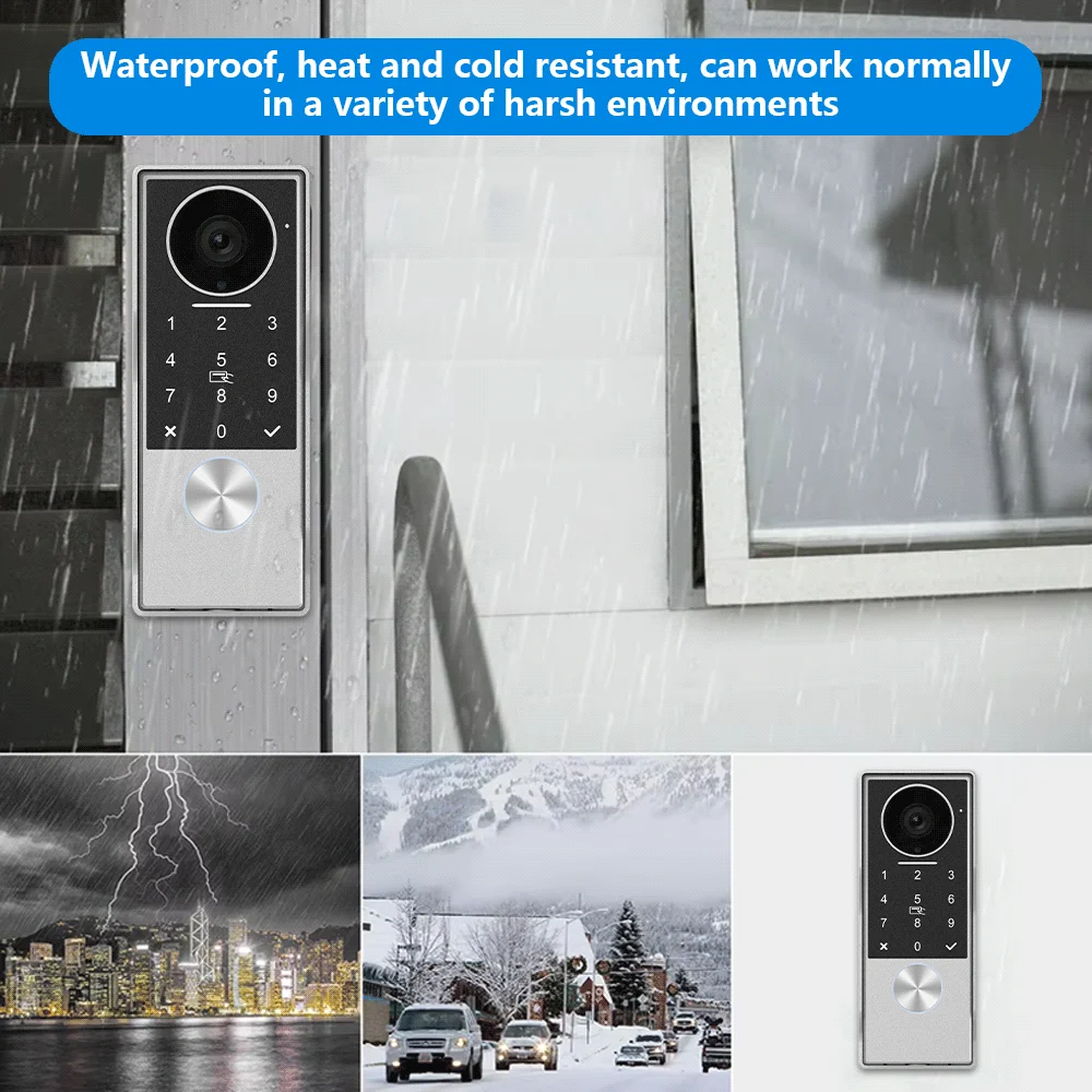 ANJIELO2Wire Digital Video Intercom System TUYA Smart 1080P Doorphone Camera Video Doorbell Support Gate DoorLockRemote Control